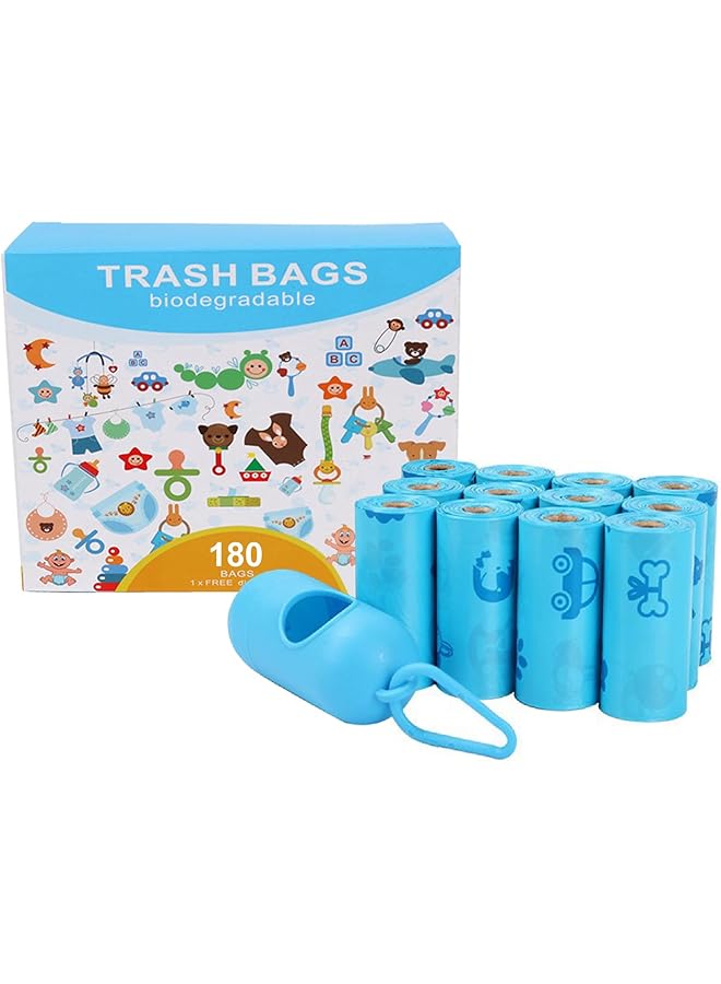 erorex 180Pcs Diaper Disposal Bag Complimentary Trash Bag Dispenser Unscented Diaper Bags Disposable - Image 1