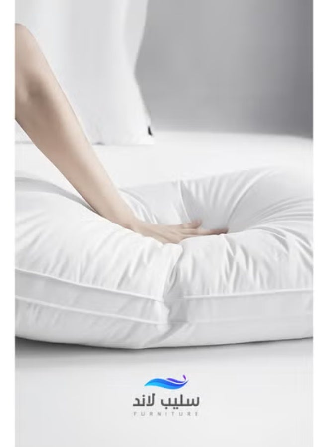 SleepLand Luxury hotel pillow, soft and comfortable, 800g, cotton, super soft, hypoallergenic, microfiber hotel pillows - Image 4
