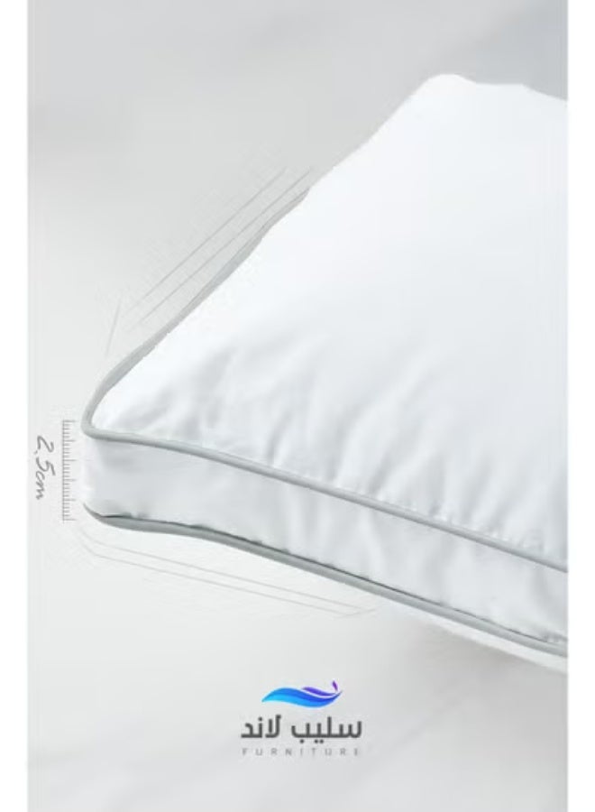 SleepLand Luxury hotel pillow, soft and comfortable, 800g, cotton, super soft, hypoallergenic, microfiber hotel pillows - Image 1