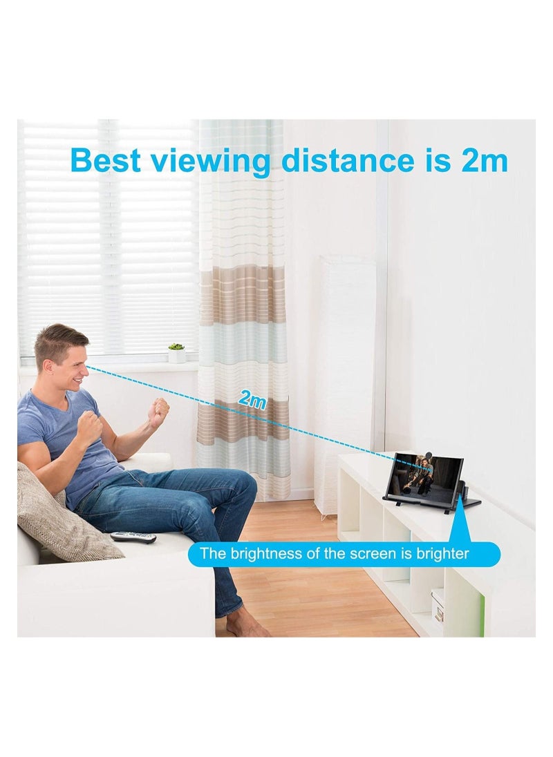 SYOSI - Smartphone Screen Magnifier Hd Mobile Amplifier Stand 14 Inch 3D Foldable For Cell Phone With Adjustable Angle Portable Push-Pull Design - Image 1