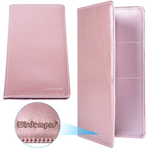 Wisdompro Car Registration and Insurance Holder - Premium PU Leather Vehicle Glove Box Organizer Wallet for Document, License, Card and Other Essentials (Rose Gold) - Image 4