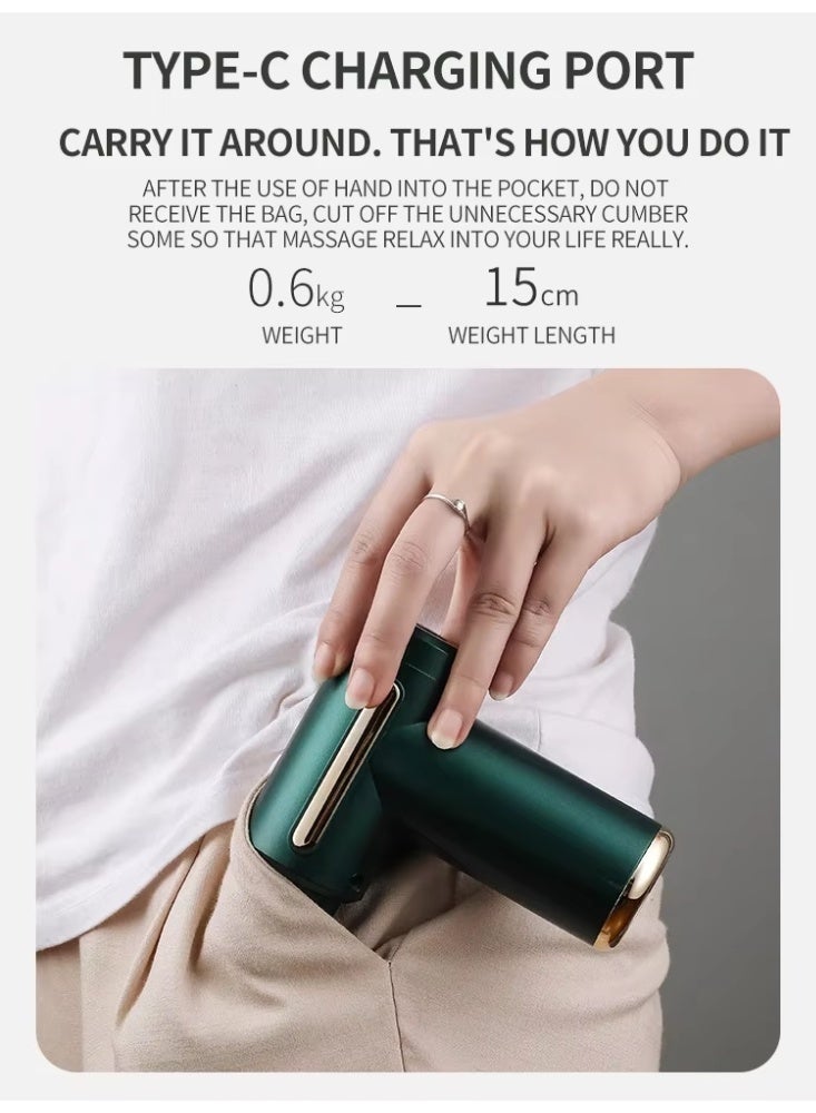 Mini Massage Gun Portable Muscle Massager - Lightweight Multi-Head - Image 5