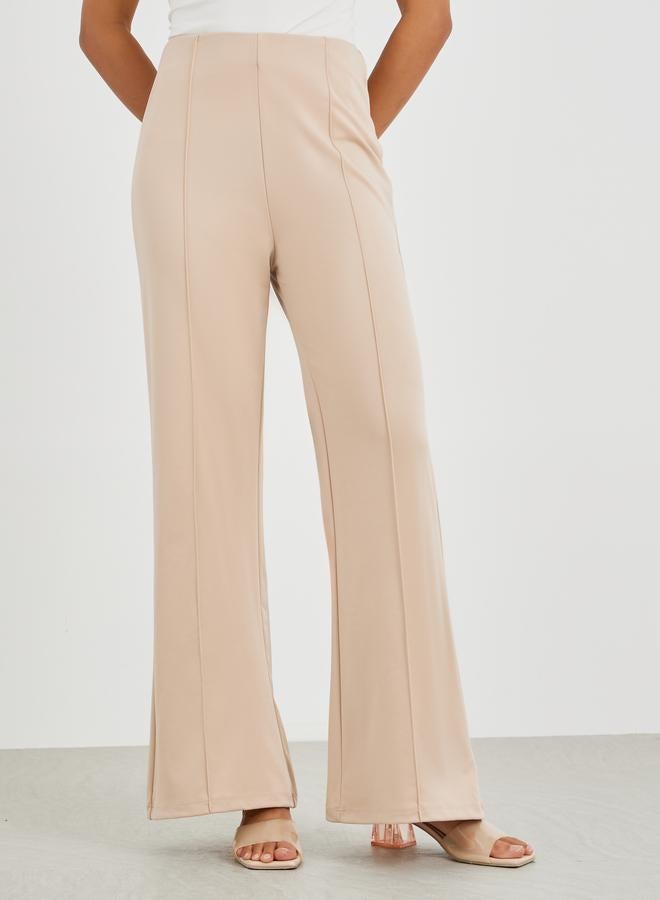 Styli Styli High Rise Wide Leg Pants with Pintuck Detail  - Image 2