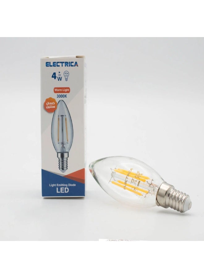 4W LED clear yellow bulb - Image 1