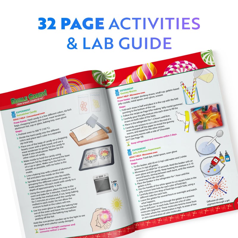 Playz Edible Candy Making Science Kit for Kids Ages 8-12 Years Old - Food Science Chemistry Kid Science Kit with 40 Experiments to Make Your Own Chocolates, Educational Science Kits for Boy & Girls - Image 4