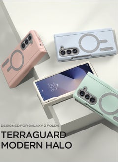 VRS Design Terra Guard Halo [MagSafe Compatible] Samsung Galaxy Z Fold 6 Case Cover (2024) with [Hinge Protection] - Pink Sand  - Image 2