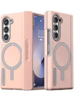 VRS Design Terra Guard Halo [MagSafe Compatible] Samsung Galaxy Z Fold 6 Case Cover (2024) with [Hinge Protection] - Pink Sand  - Image 1