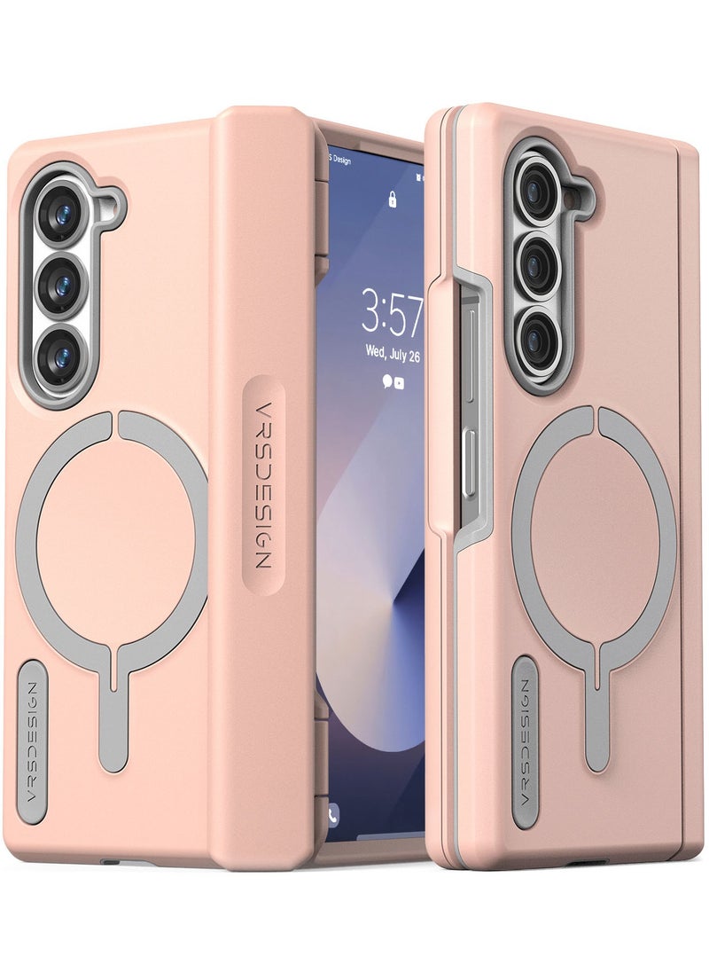 VRS Design Terra Guard Halo [MagSafe Compatible] Samsung Galaxy Z Fold 6 Case Cover (2024) with [Hinge Protection] - Pink Sand  - Image 1