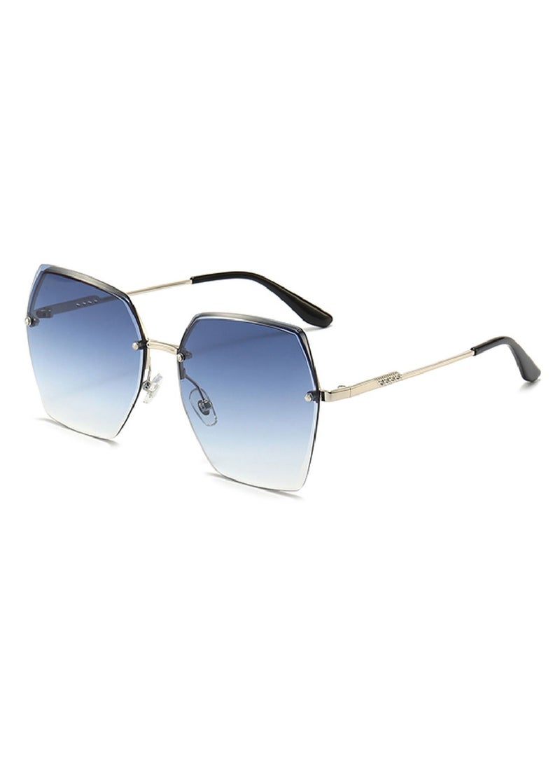 LAOONT Women's Sunglass Polarized Lens Hexagon Semi-Rimless Frame-Stylish design
