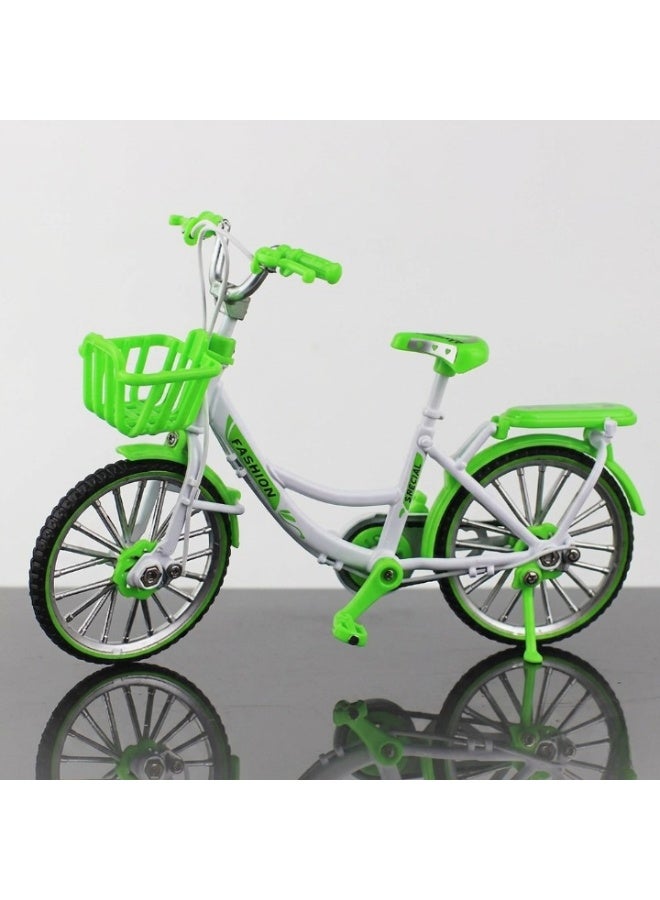 TOY GARDEN Die-Cast Metal Bicycle Toy Green Mini Mountain Bicycle Model, Decorative Mini Cycle for Home Décor, Collectible Cycling Display Toy for Kids & Adults - Image 4
