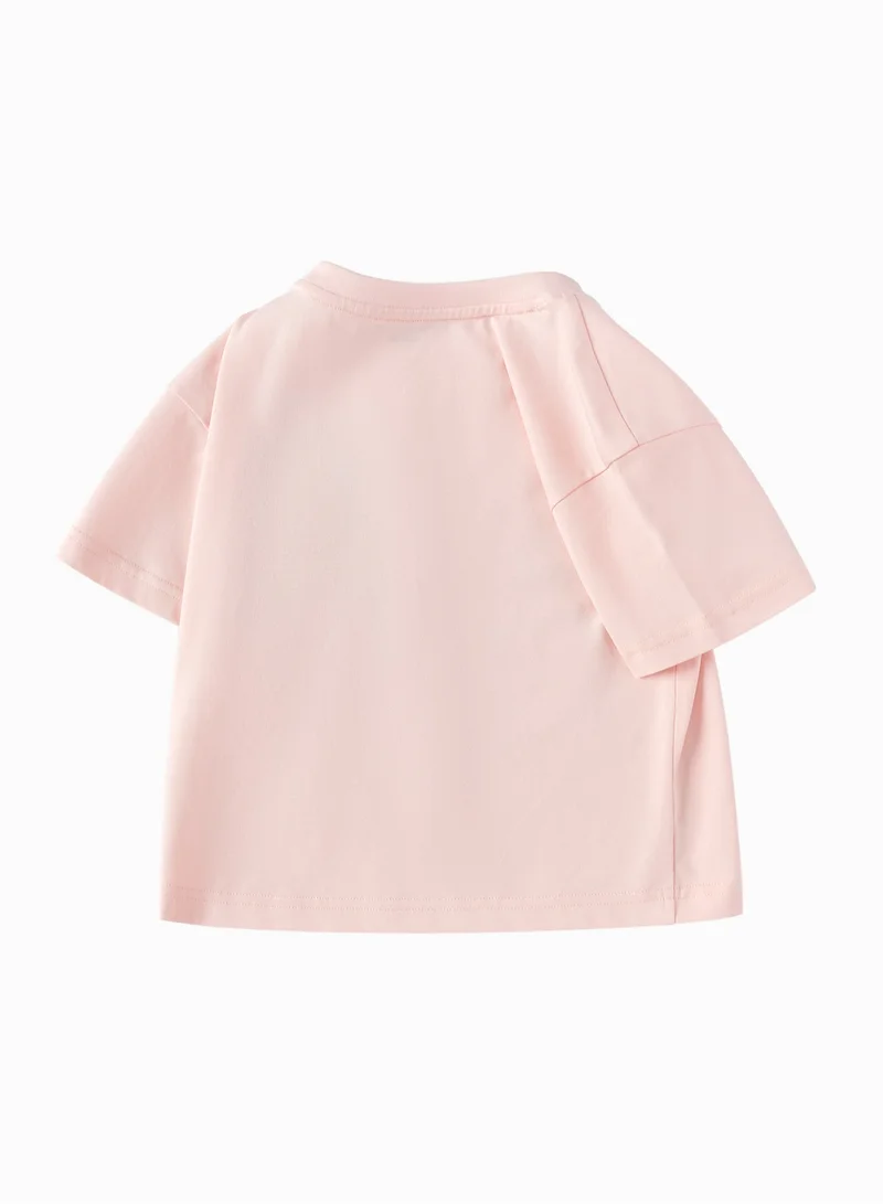 Balabala Kids Round v-neck short-sleeved T-shirt