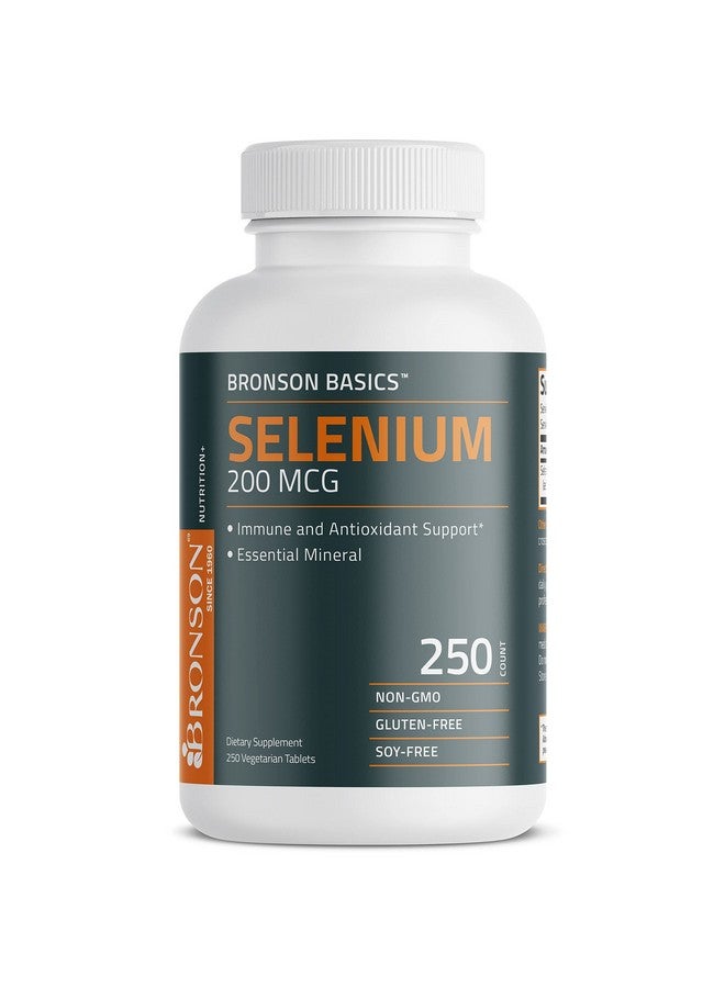 Selenium 200 Mcg Immune & Antioxidant Support Essential Mineral 250 Vegetarian Tablets