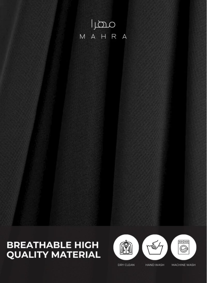 MAHRA CO. 3-Layer Lightweight Niqab | Airy, Soft Fabric | Full Face Coverage | Adjustable Fit | Elegant Modesty Design | Perfect for Daily Wear, Prayer, Travel, Special Occasions, and All-Year Use - Image 5