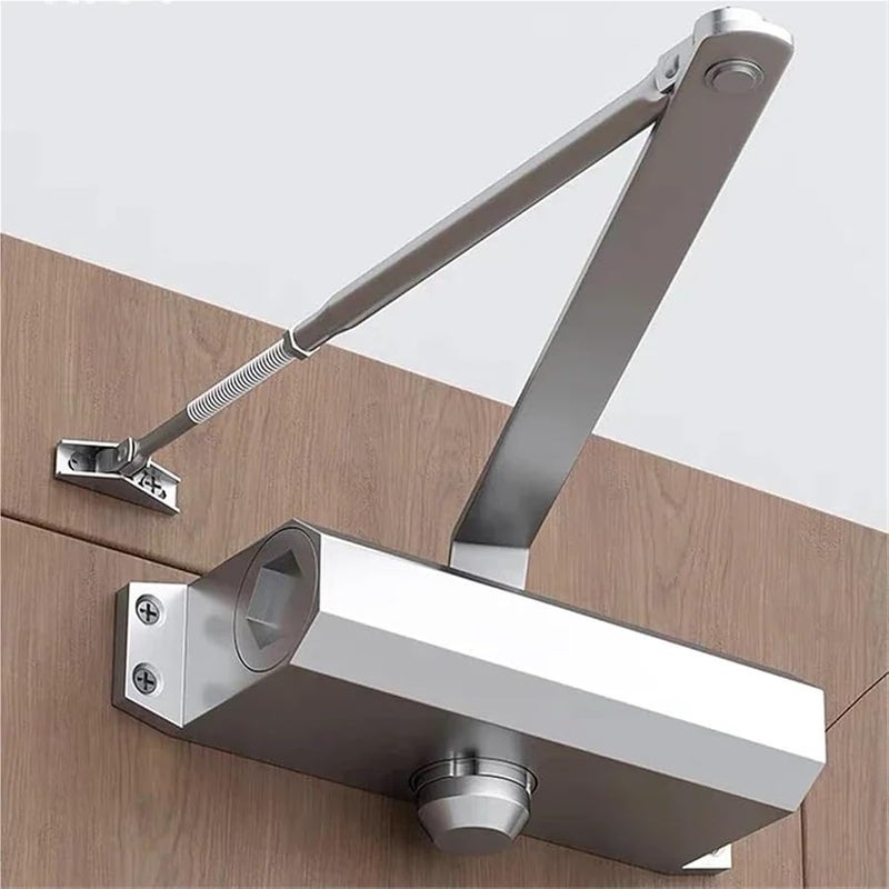 Hydraulic Door Closer Automatic Adjustable Speed Positioning Style M Metal Spring Buffer - Image 3