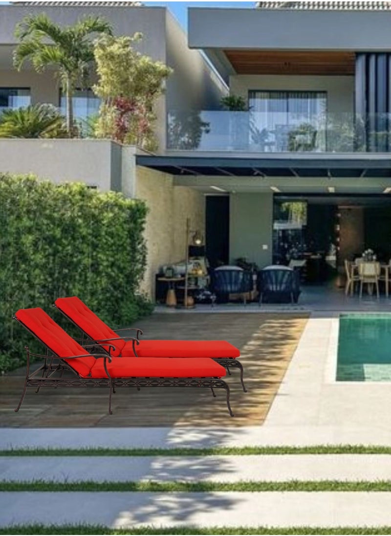 Schondor Furniture Philadelphia Sun Lounger | Outdoor Furniture | Landscaping | Good for Any Outdoor Settings | Made in Aluminum Cast | Weather Resistance | For Garden | Backyard | Patio | Landscaping Pools  - Image 1