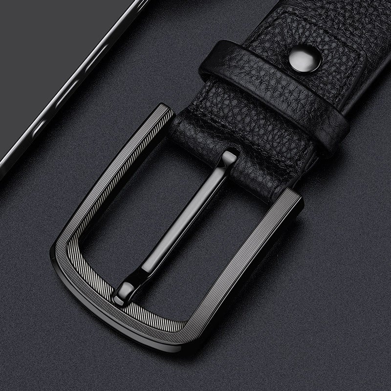 King'S Paul Belt Men'S High-End Genuine Leather Pin Buckle Business All-Match Cowhide Belt Waist Trendy - Image 3