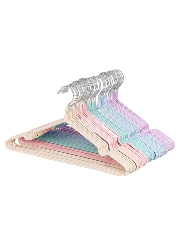Lomani Steel Clothes Hanger, Non-Slip Hanger, Durable and Heavy Duty, Foldable Hanger, Off Shoulder Clothes Hanger, Space Saving Metal Laundry Hanger, Adult Clothes Hanger, 60 Pack Random Colors - Image 1