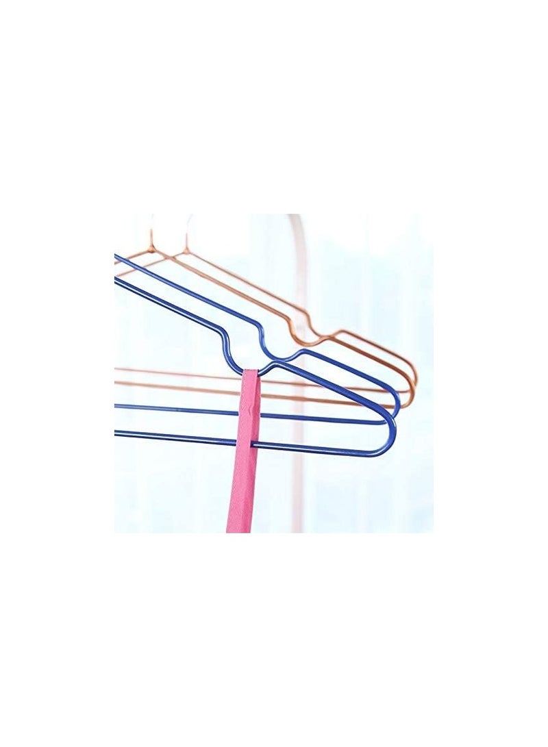 Lomani Steel Clothes Hanger, Non-Slip Hanger, Durable and Heavy Duty, Foldable Hanger, Off Shoulder Clothes Hanger, Space Saving Metal Laundry Hanger, Adult Clothes Hanger, 60 Pack Random Colors - Image 4