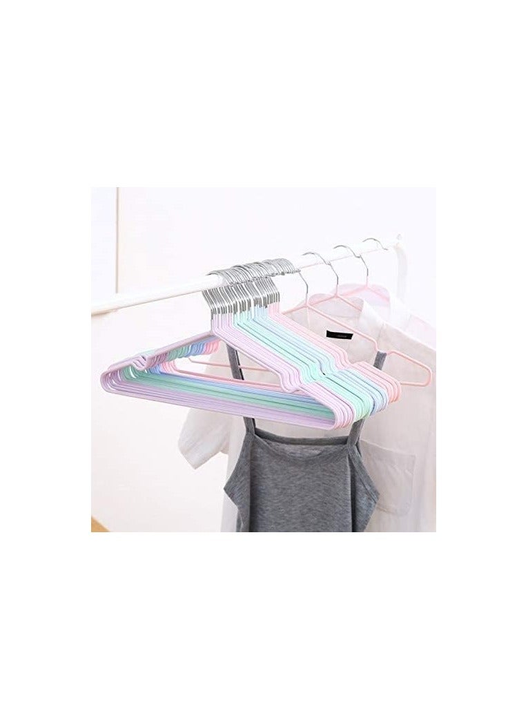 Lomani Steel Clothes Hanger, Non-Slip Hanger, Durable and Heavy Duty, Foldable Hanger, Off Shoulder Clothes Hanger, Space Saving Metal Laundry Hanger, Adult Clothes Hanger, 60 Pack Random Colors - Image 3