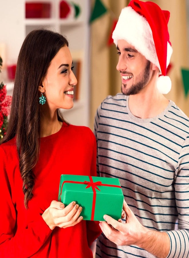 Juinte 12 Pairs Christmas Bow Earrings Xmas Bow Stud Earrings Festive Bow Drop Dangle Earring Studs for Christmas Jewelry Gifts - Image 5