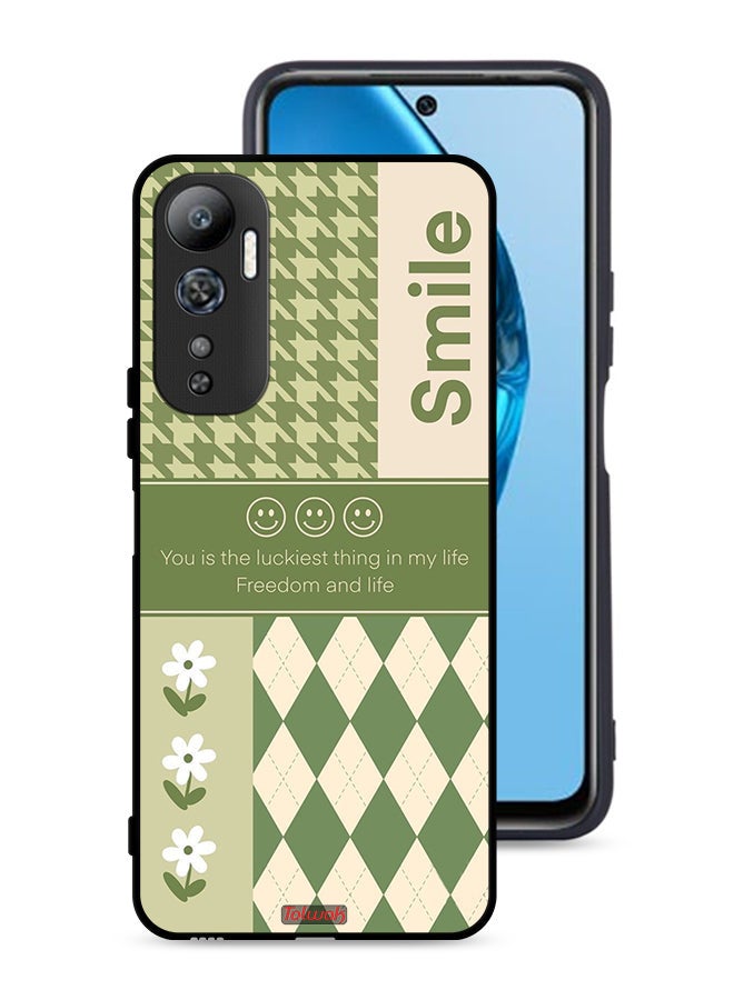 Tolwak Infinix Hot 20 4G Protective Case Cover Smile Is The Luckiest Thing In My Life - Image 1