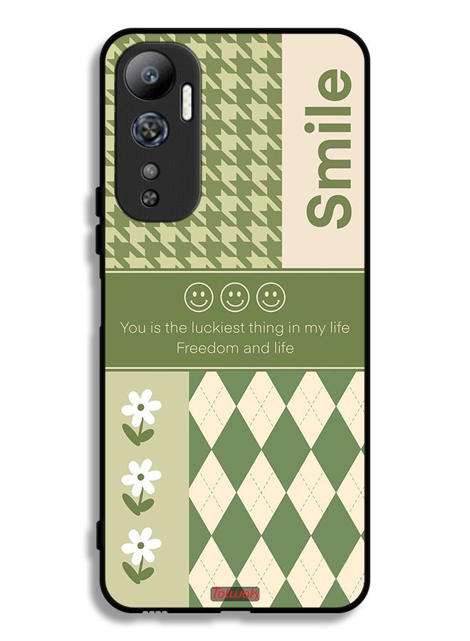 Tolwak Infinix Hot 20 4G Protective Case Cover Smile Is The Luckiest Thing In My Life - Image 2