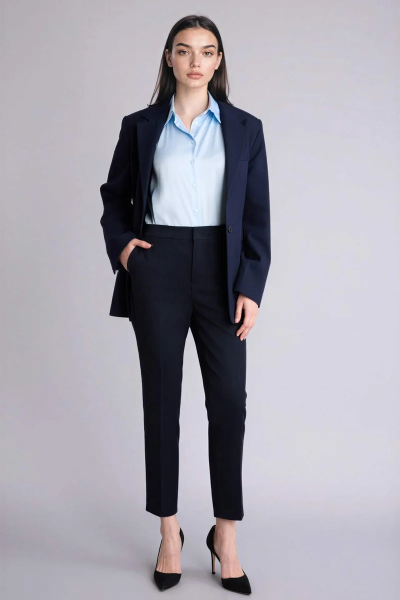 ديفاكتو Regular Hem Trousers