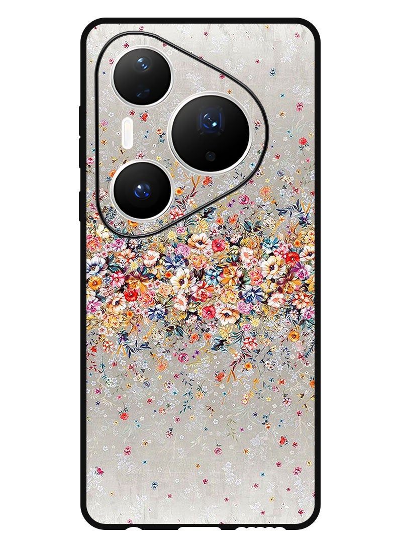 Theodor Case Compatible with Huawei Pura 80 Pro Plus 6.8 Inch Protection Shockproof Bumper Cover Small Flowers Abstract Art - Image 1