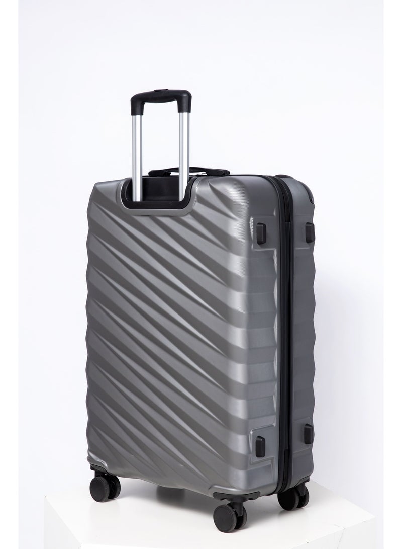Space Luggage Set, ABS Material including Carry On Cabin Sizes, 20/24/28 Inches, Iron Grey - Image 3