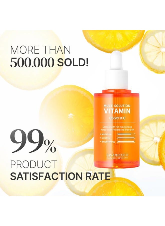 Swanicoco Multi Solution Vitamin Essence - 70 ml (2.3 fl.oz), Moisturizing, Brightening, Contains Watery Complex and Pore Cleaner Complex, 82% Hippophae Rhamnoides Fruit Extract, Vitamin Serum - Image 4