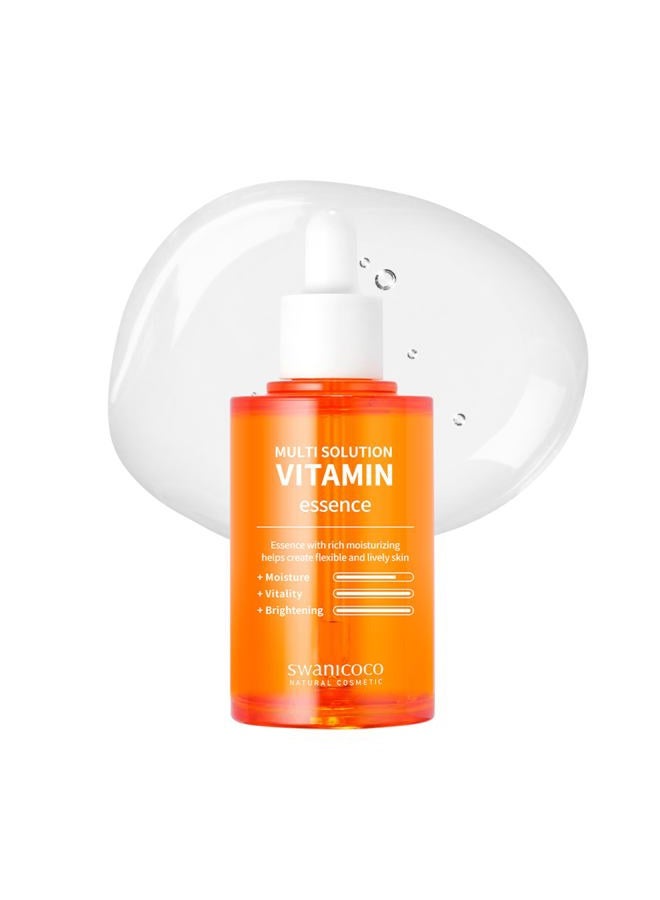 Swanicoco Multi Solution Vitamin Essence - 70 ml (2.3 fl.oz), Moisturizing, Brightening, Contains Watery Complex and Pore Cleaner Complex, 82% Hippophae Rhamnoides Fruit Extract, Vitamin Serum - Image 1