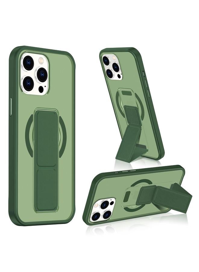 erorex Case For iPhone 13 Pro Max / 12 Pro Max Matte Skin Feel Wristband Holder MagSafe Phone Case - Image 1