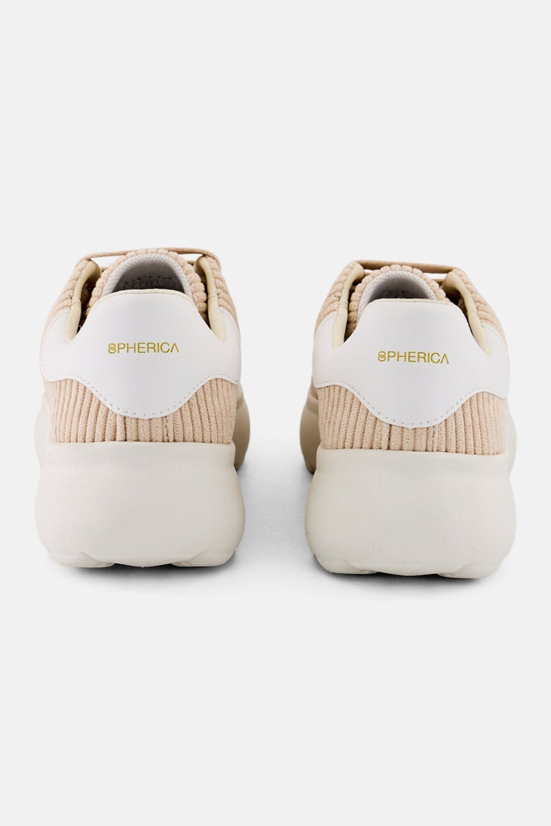 GEOX حذاء رياضي كاجوال نسائي مزود بأربطة، بيج - Image 3