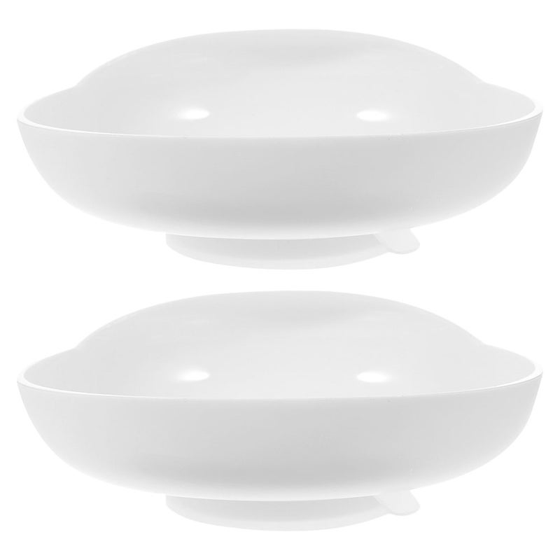 2PCS Scoop Plate: Round Spillproof Scoop Dish Elderly Plate with Cup Base Disabled Non‑ Tableware for Independent Eating Self Feeding - Image 3