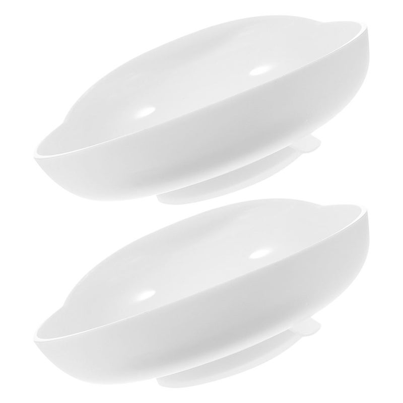 2PCS Scoop Plate: Round Spillproof Scoop Dish Elderly Plate with Cup Base Disabled Non‑ Tableware for Independent Eating Self Feeding - Image 5