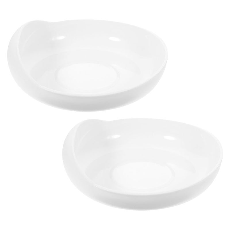 2PCS Scoop Plate: Round Spillproof Scoop Dish Elderly Plate with Cup Base Disabled Non‑ Tableware for Independent Eating Self Feeding - Image 1
