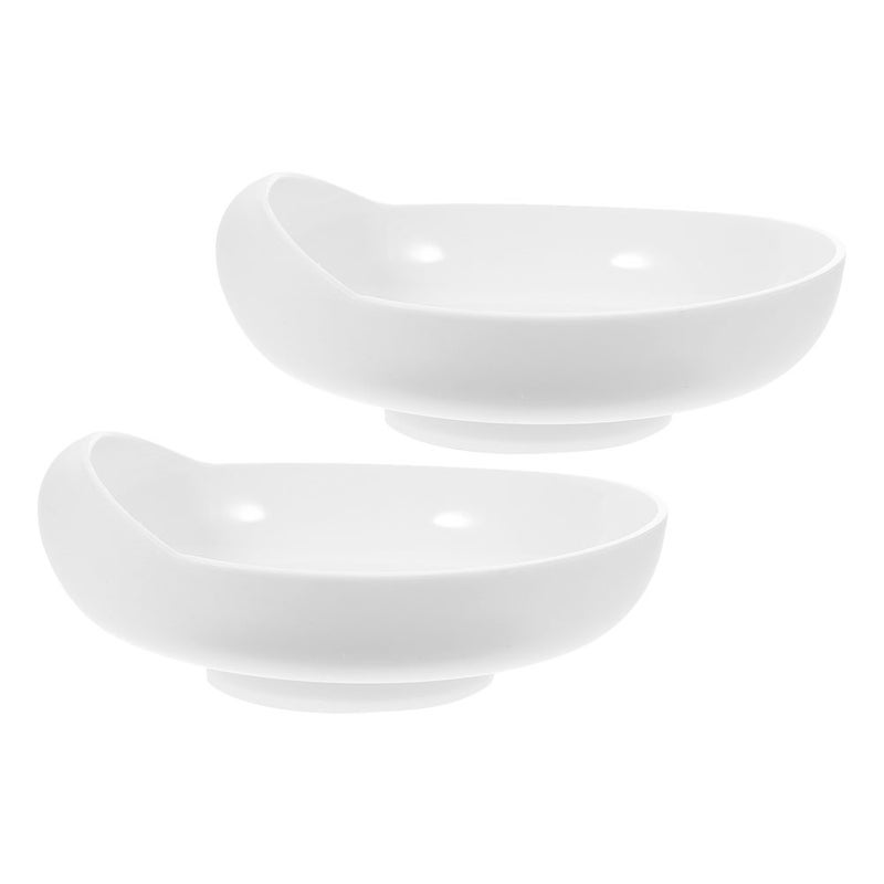 2PCS Scoop Plate: Round Spillproof Scoop Dish Elderly Plate with Cup Base Disabled Non‑ Tableware for Independent Eating Self Feeding - Image 2