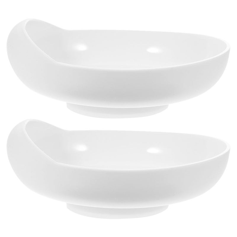 2PCS Scoop Plate: Round Spillproof Scoop Dish Elderly Plate with Cup Base Disabled Non‑ Tableware for Independent Eating Self Feeding - Image 4