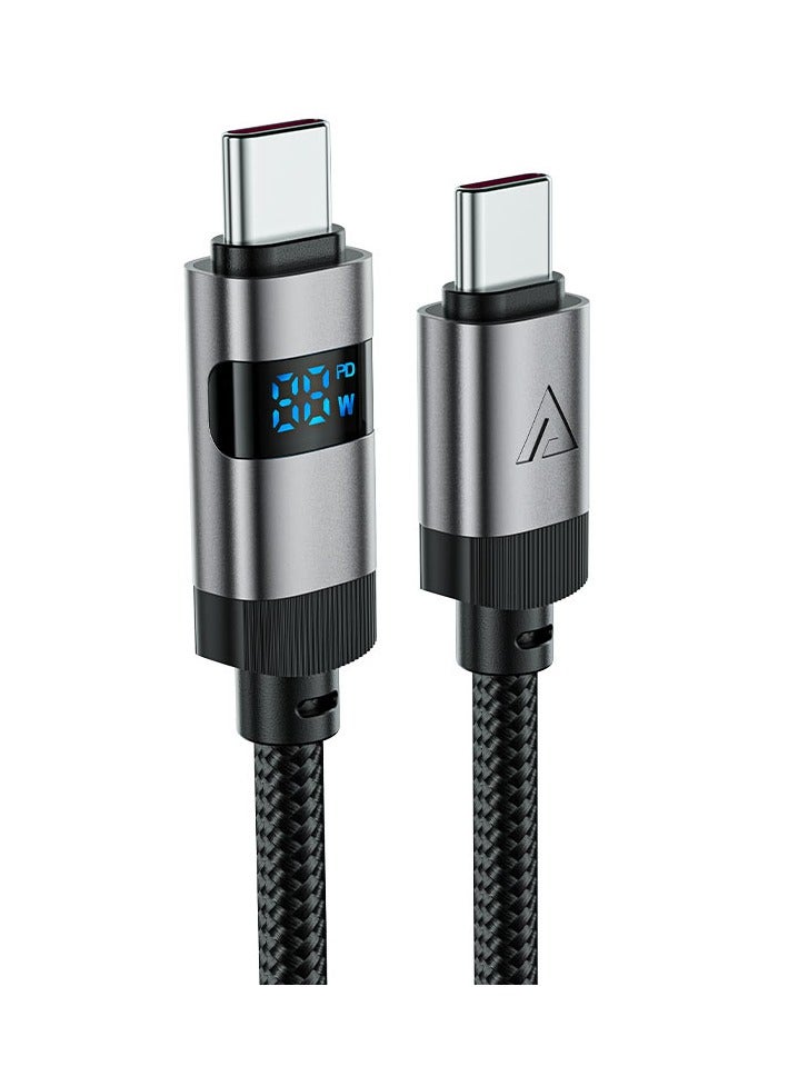 ACEFAST C15-03 60W USB-C to USB-C charging data cable with display. - Image 3