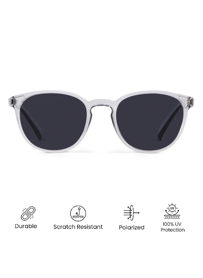 Woggles Stormcloud polarized round sunglasses