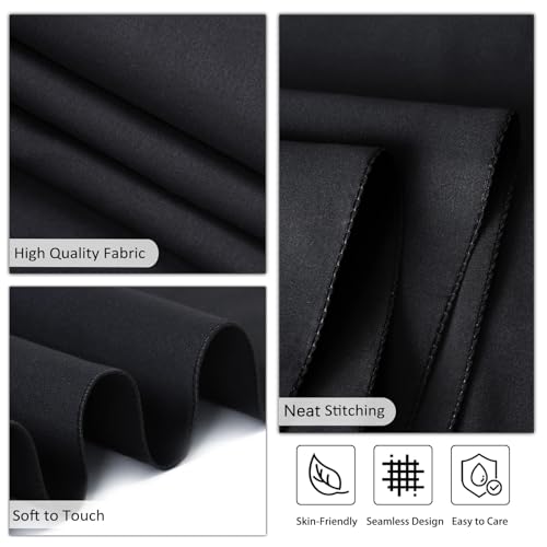 Heneger 8 Pack Black Tablecloths 60 x 102 Inch Rectangular Table Cloths for Rectangle Tables 6ft, Wrinkle Resistant Black Table Cloth Washable Polyester Fabric for Buffet Wedding Party Banquet - Image 4