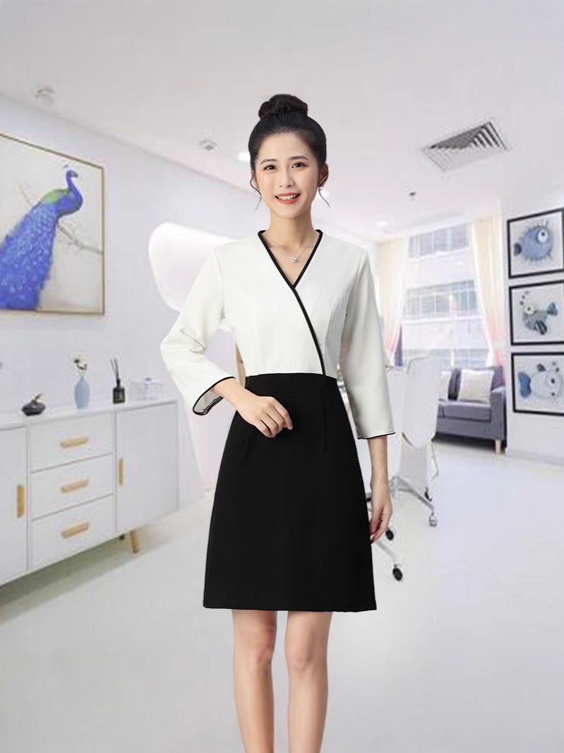 2024 Autumn New Beauty Salon Overalls Female Beautician Skin Management Spa Health Salon Simple Temperament Outfit - Image 5