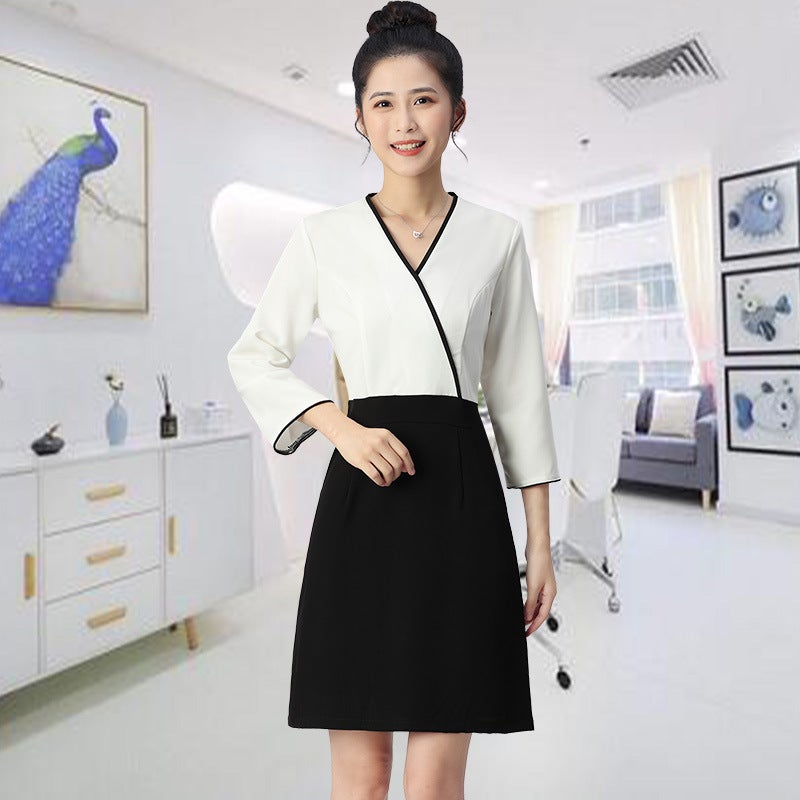 2024 Autumn New Beauty Salon Overalls Female Beautician Skin Management Spa Health Salon Simple Temperament Outfit - Image 1