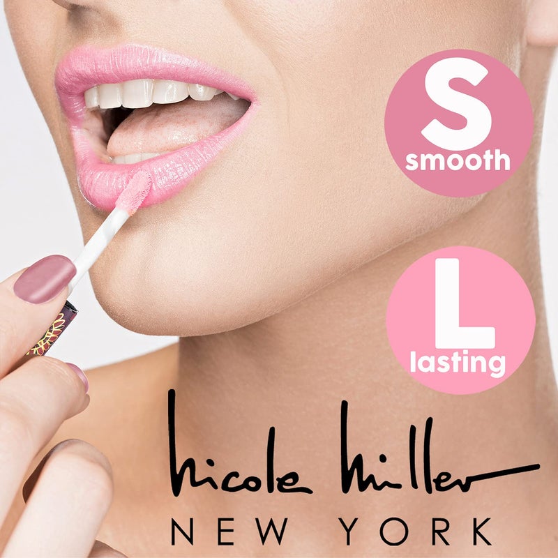 Nicole Miller New York Nicole Miller Lip Gloss Collection Shimmery Glosses for Women and Girls Long Lasting Color Set with Rich Varied Colors, Pink Shimmer, 10 Count (Pack of 1) - Image 5