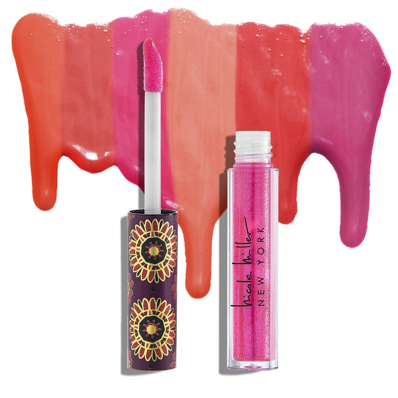 Nicole Miller New York Nicole Miller Lip Gloss Collection Shimmery Glosses for Women and Girls Long Lasting Color Set with Rich Varied Colors, Pink Shimmer, 10 Count (Pack of 1) - Image 2