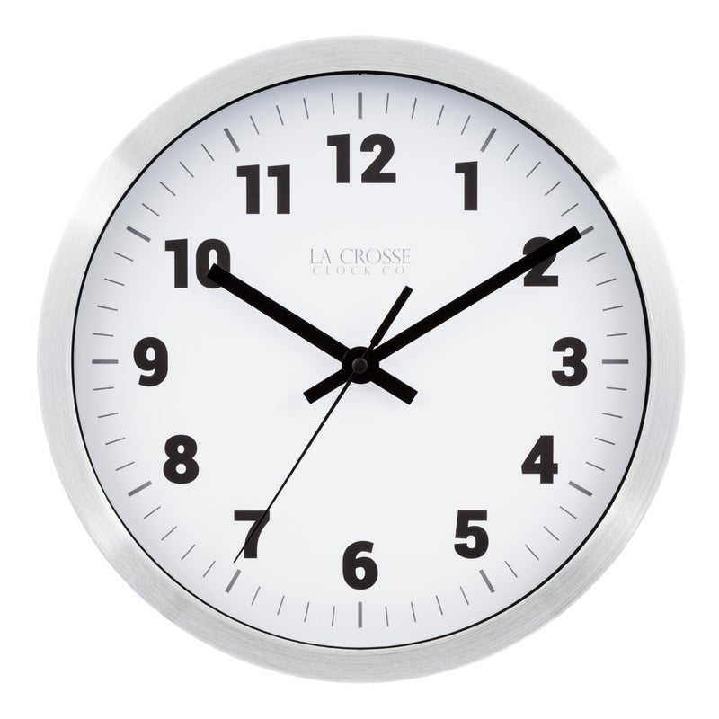 La Crosse Technology La Crosse Clock 4042626 10in Nash Analog Quartz Wall Clock 