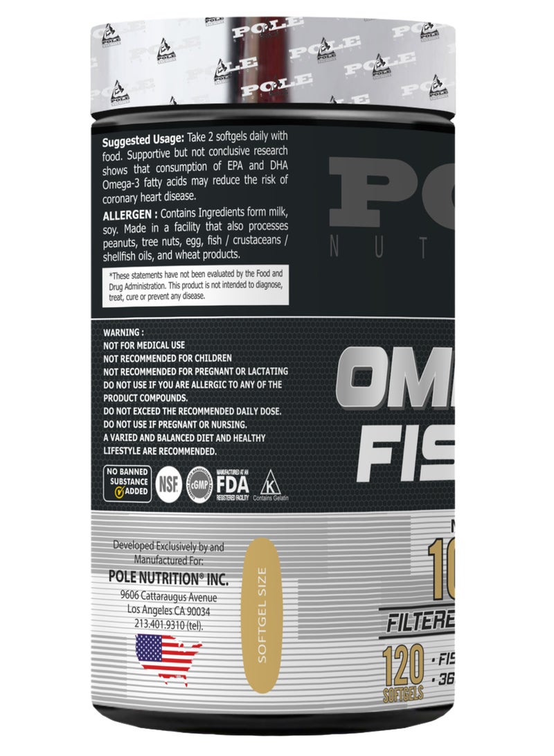 POLE NUTRITION Omega-3 Fish Oil 1000mg – Premium Joint & Heart Health Support  - Image 2