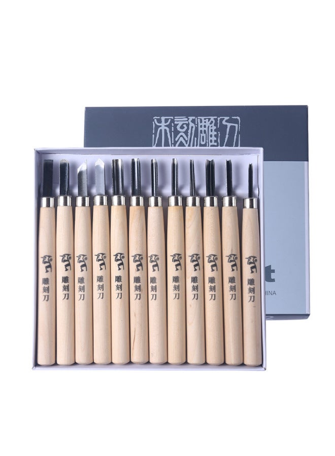 WOODPECKER Carving Knife Stone Wood Carving Knife 123/4/5/6 Series Set Seal Cutting Seal Study Four Treasures - Image 1