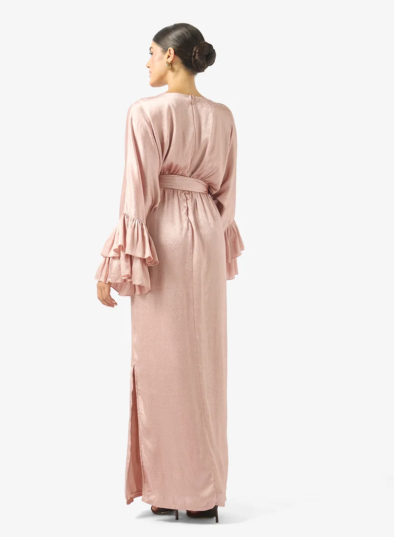 Golden Apple Belted Maxi Dress