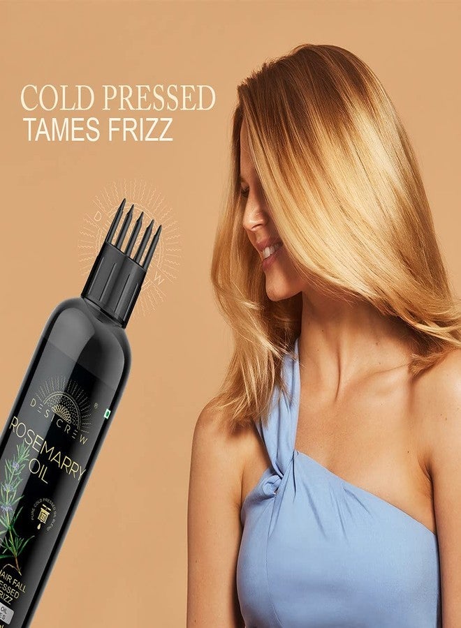 Desicrew Cold-Pressed Castor Oil & Rosemary Hair Oil in Combo - Moisturizing & Healing, For Skin, Hair Care, Eyelashes (100 ml + 100 ml) With Applicator - Image 3